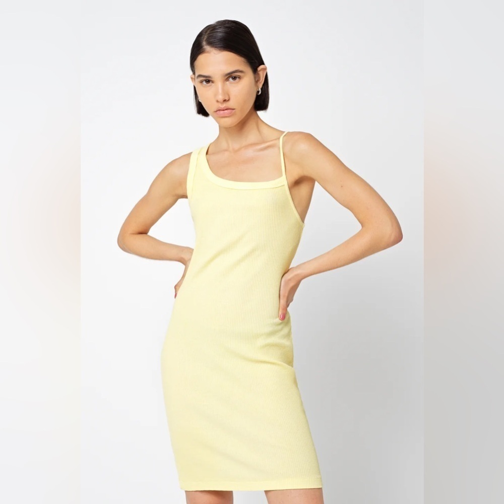 John Elliott Cotton Rib Asymmetrical Cami Dress (D3)